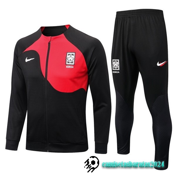 Replicas Chandal Corea 2022 Negro II Rojo