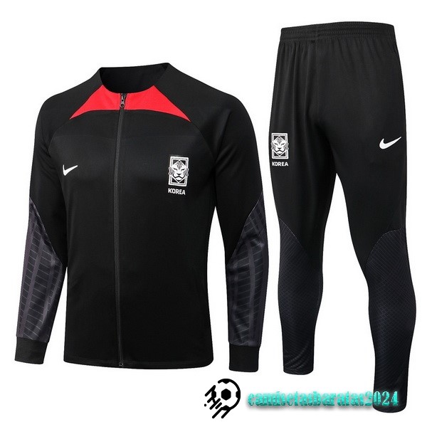 Replicas Chandal Corea 2022 Negro I Rojo