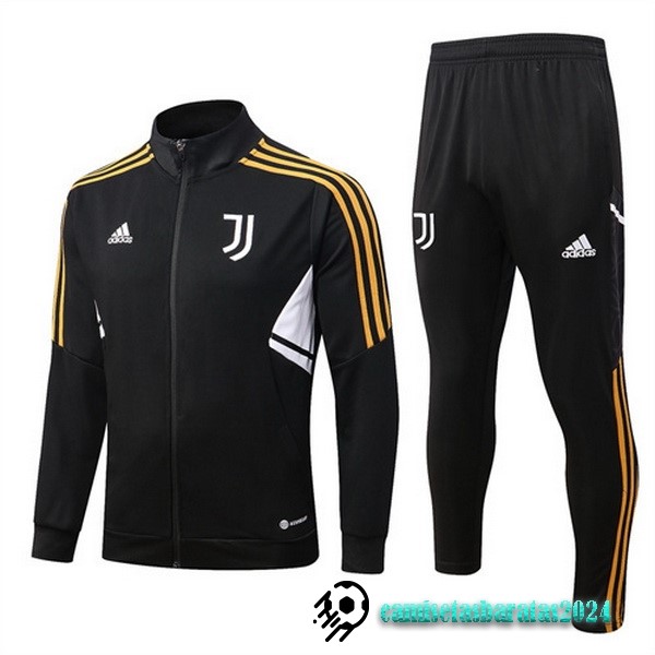 Replicas Chandal Juventus 2022 2023 Negro I Blanco Amarillo