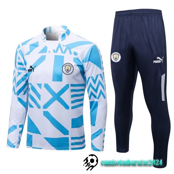 Replicas Chandal Manchester City 2022 2023 Azul Blanco