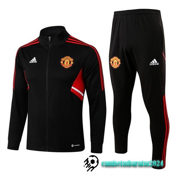 Replicas Chandal Manchester United 2022 2023 Negro I Rojo