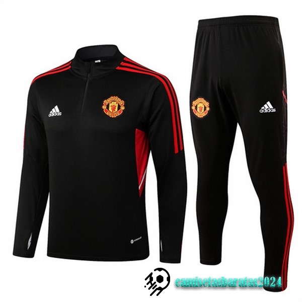 Replicas Chandal Manchester United 2022 2023 Negro Rojo