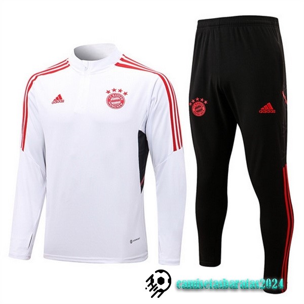 Replicas Chandal Niños Bayern Múnich 2022 2023 Blanco Negro