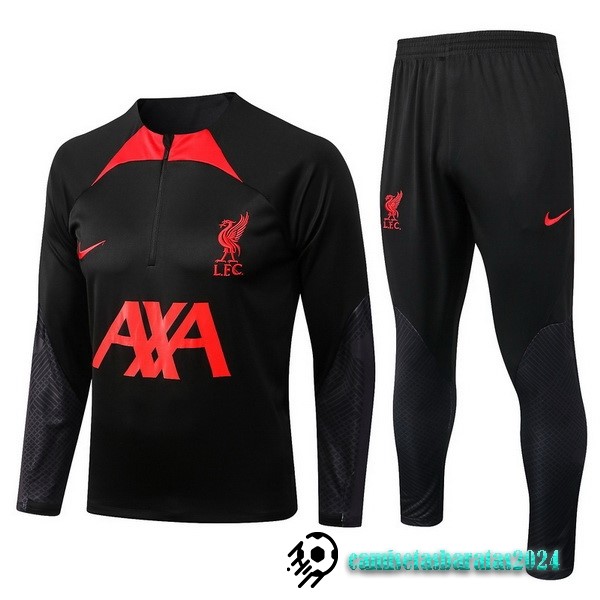 Replicas Chandal Niños Liverpool 2022 2023 Negro I Rojo