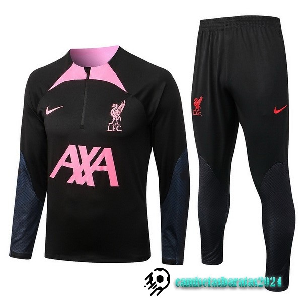 Replicas Chandal Niños Liverpool 2022 2023 Negro Rosa