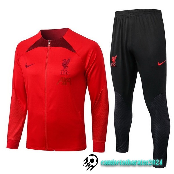 Replicas Chandal Niños Liverpool 2022 2023 Rojo II Negro