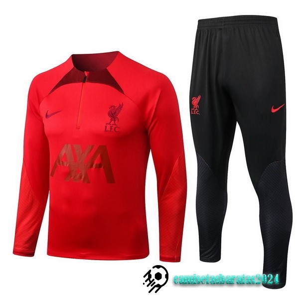 Replicas Chandal Niños Niños Liverpool 2022 2023 Rojo I Negro