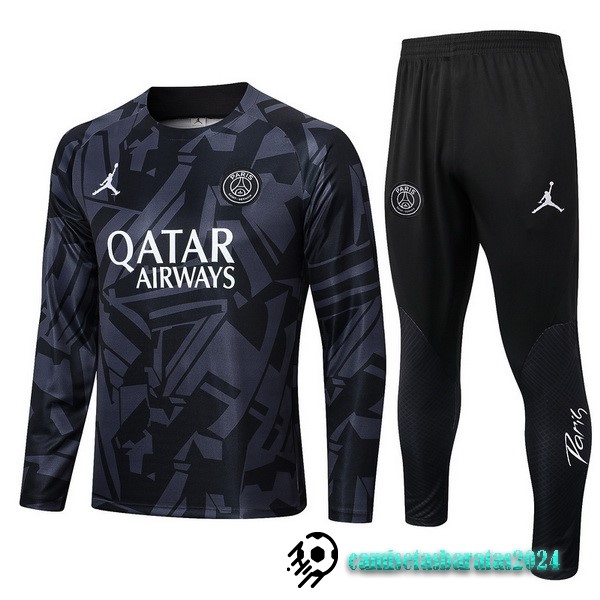 Replicas Chandal Niños Paris Saint Germain 2022 2023 Gris Negro