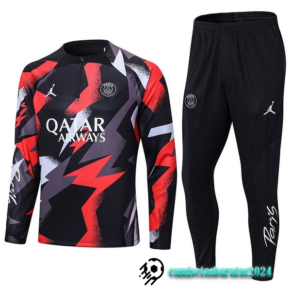 Replicas Chandal Niños Paris Saint Germain 2022 2023 Rojo Gris Negro