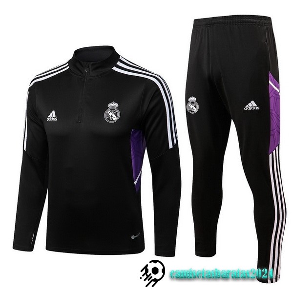 Replicas Chandal Niños Real Madrid 2022 2023 Negro Purpura