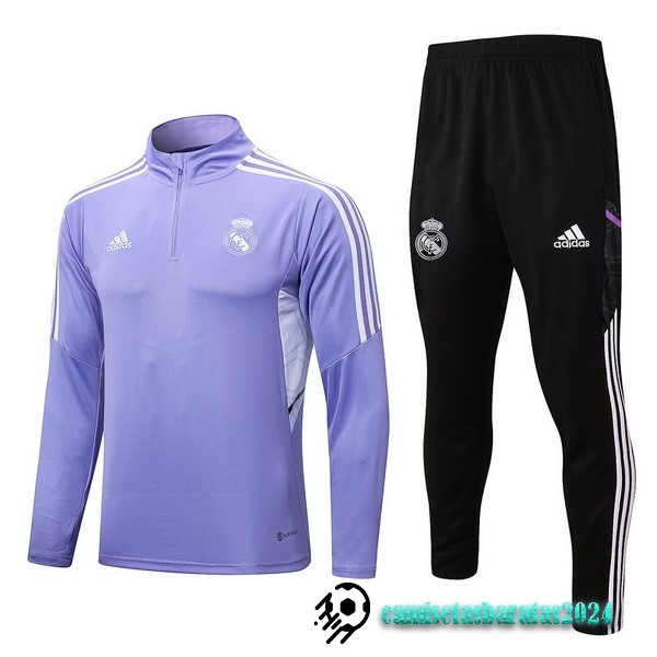 Replicas Chandal Niños Real Madrid 2022 2023 Purpura I Negro