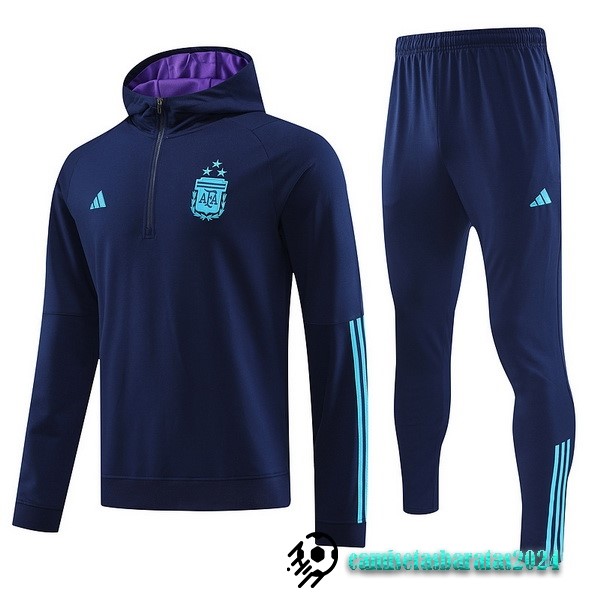 Replicas Chaqueta Con Capucha Argentina 2023 Azul Marino