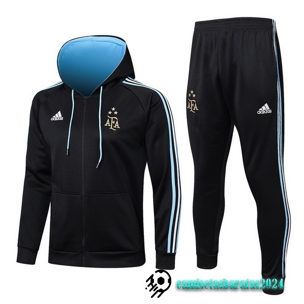 Replicas Chaqueta Con Capucha Argentina 2023 Negro Azul