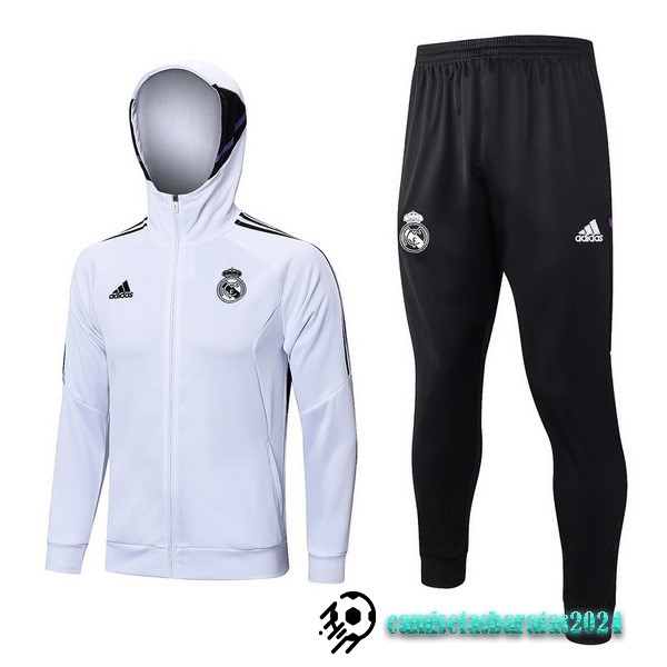 Replicas Chaqueta Con Capucha Arsenal 2022 2023 Blanco Negro