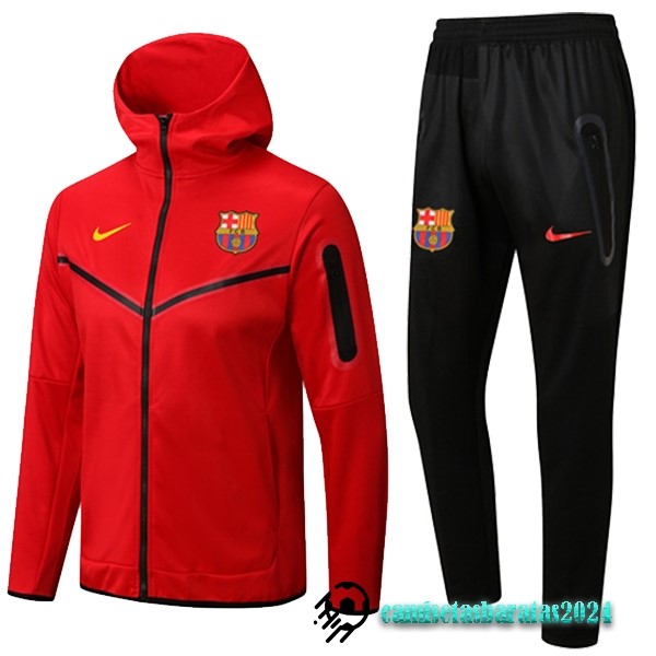 Replicas Chaqueta Con Capucha Barcelona 2022 2023 Rojo Negro