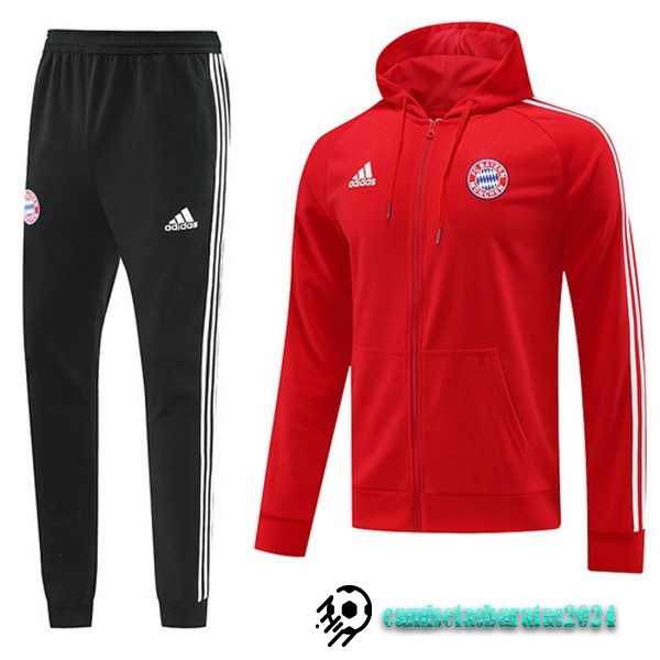 Replicas Chaqueta Con Capucha Bayern Múnich 2022 2023 Negro Rojo