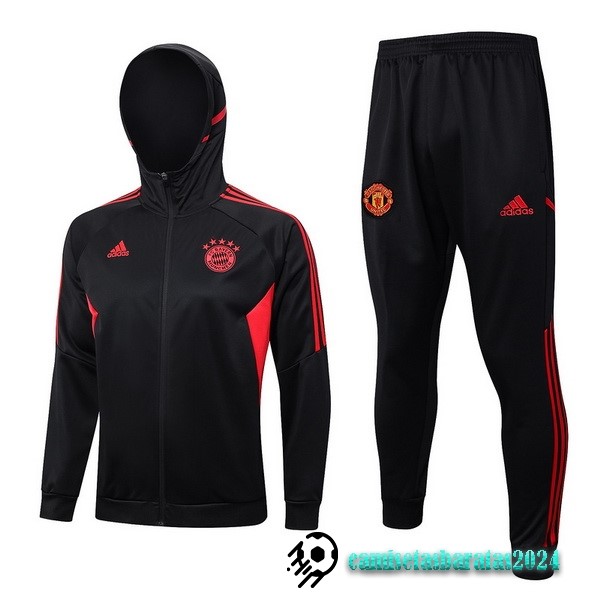 Replicas Chaqueta Con Capucha Bayern Múnich 2023 2024 Negro Rojo