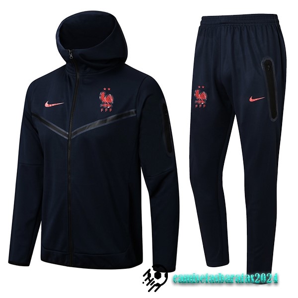 Replicas Chaqueta Con Capucha Francia 2022 Negro