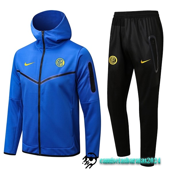 Replicas Chaqueta Con Capucha Inter Milán 2022 2023 Azul Negro