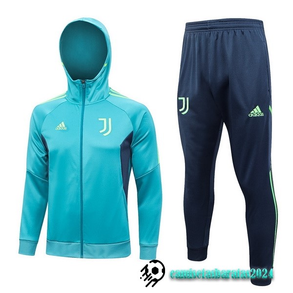 Replicas Chaqueta Con Capucha Juventus 2022 2023 Verde Azul