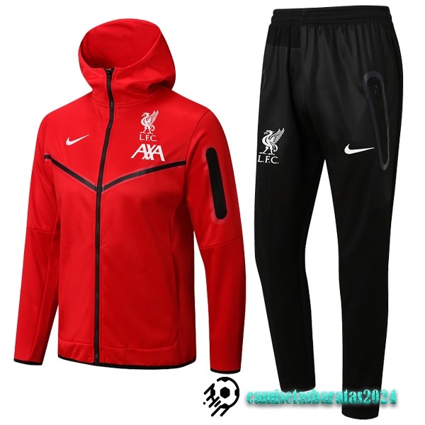 Replicas Chaqueta Con Capucha Liverpool 2022 2023 Rojo Negro