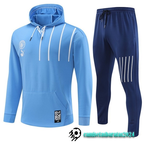 Replicas Chaqueta Con Capucha Manchester City 2022 2023 Azul