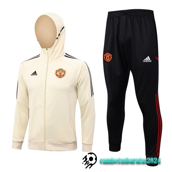 Replicas Chaqueta Con Capucha Manchester United 2023 2024 Amarillo Negro