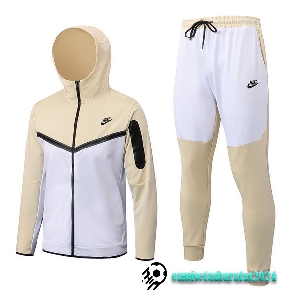 Replicas Chaqueta Con Capucha Nike 2022 2023 Amarillo Blanco