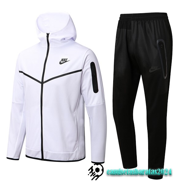 Replicas Chaqueta Con Capucha Nike 2022 2023 Blanco Negro