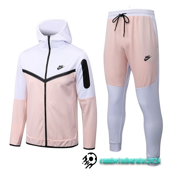 Replicas Chaqueta Con Capucha Nike 2022 2023 Blanco Rosa