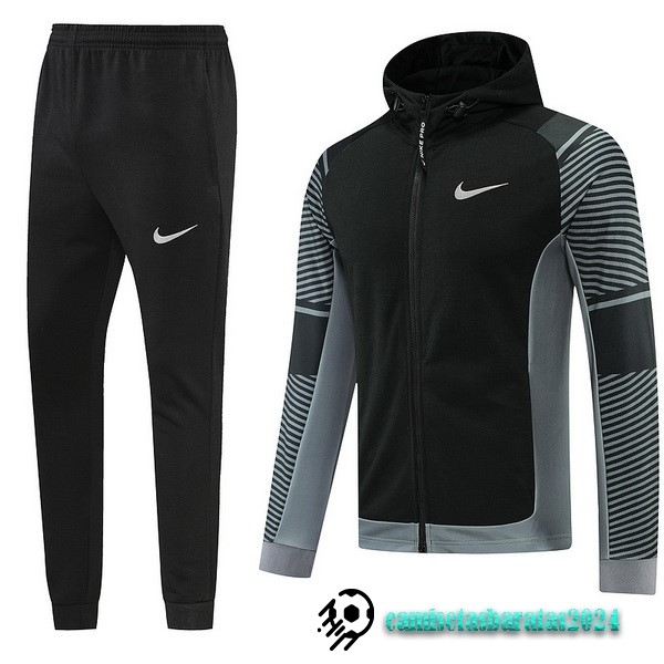 Replicas Chaqueta Con Capucha Nike 2022 2023 Negro I Gris