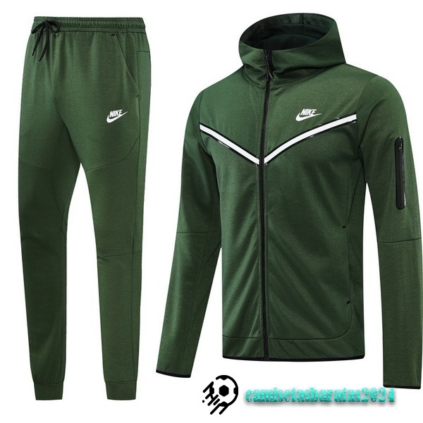 Replicas Chaqueta Con Capucha Nike 2022 2023 Verde Marino