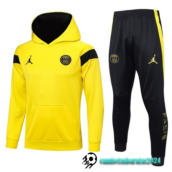 Replicas Chaqueta Con Capucha Paris Saint Germain 2023 2024 Amarillo Negro