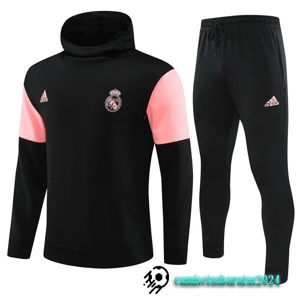 Replicas Chaqueta Con Capucha Real Madrid 2023 2024 Rosa Negro