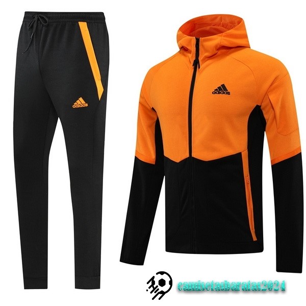 Replicas Chaqueta Con Capucha adidas 2022 2023 Negro Amarillo