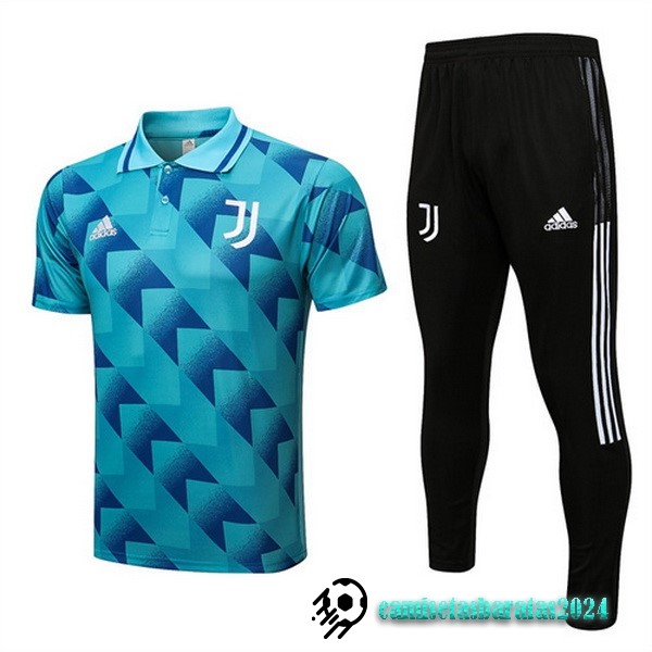 Replicas Conjunto Completo Polo Juventus 2022 2023 Azul Verde