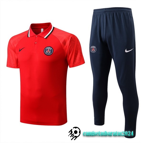 Replicas Conjunto Completo Polo Paris Saint Germain 2022 2023 Rojo Azul Marino