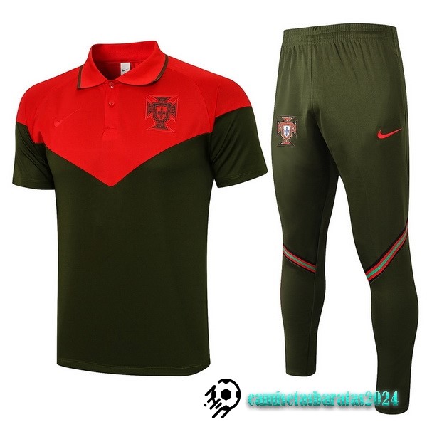 Replicas Conjunto Completo Polo Portugal 2021 Rojo Negro Verde