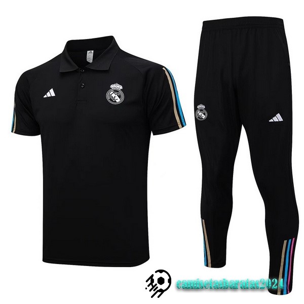 Replicas Conjunto Completo Polo Real Madrid 2023 2024 Negro