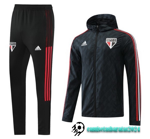 Replicas Conjunto Completo Rompevientos Real Madrid 2022 2023 Negro