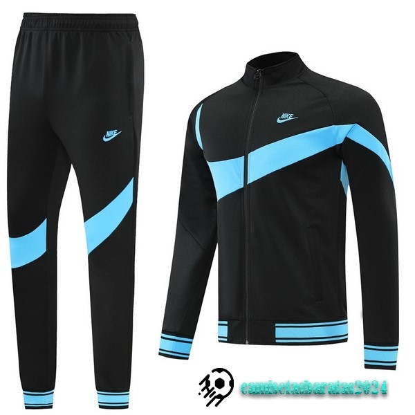 Replicas Conjunto Completo Ropa Deportiva Con Cremallera Larga Nike 2022 2023 Negro I Azul