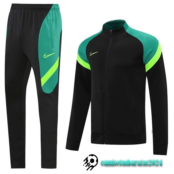 Replicas Conjunto Completo Ropa Deportiva Con Cremallera Larga Nike 2022 2023 Negro I Verde