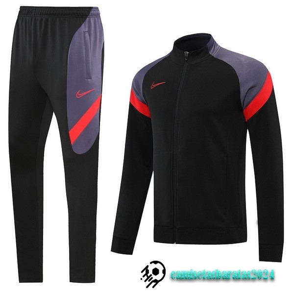 Replicas Conjunto Completo Ropa Deportiva Con Cremallera Larga Nike 2022 2023 Negro Purpura