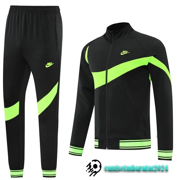 Replicas Conjunto Completo Ropa Deportiva Con Cremallera Larga Nike 2022 2023 Negro Verde