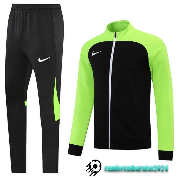 Replicas Conjunto Completo Ropa Deportiva Con Cremallera Larga Nike 2022 2023 Verde Negro