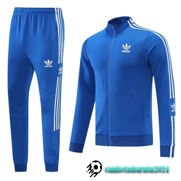 Replicas Conjunto Completo Ropa Deportiva Con Cremallera Larga adidas 2022 2023 Azul Blanco