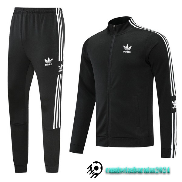 Replicas Conjunto Completo Ropa Deportiva Con Cremallera Larga adidas 2022 2023 Negro