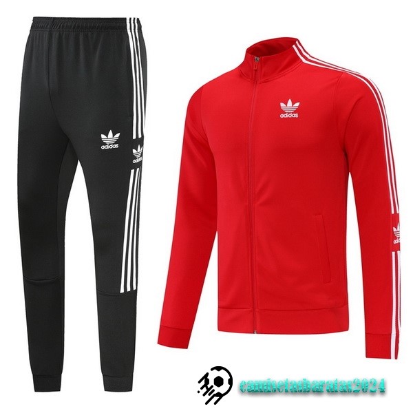 Replicas Conjunto Completo Ropa Deportiva Con Cremallera Larga adidas 2022 2023 Rojo Negro