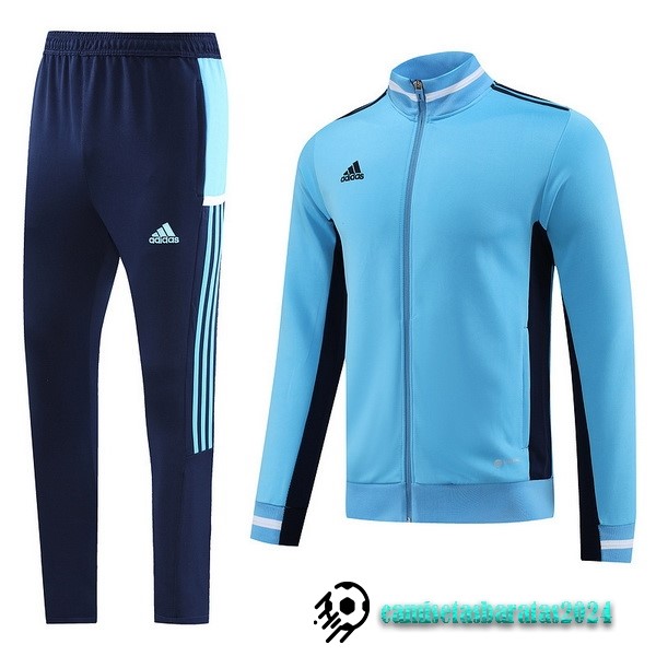 Replicas Conjunto Completo Ropa Deportiva Con Cremallera Larga adidas 2023 Azul