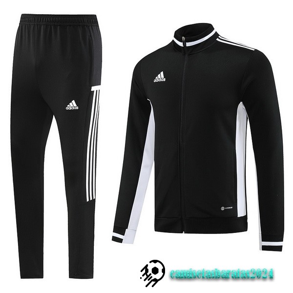 Replicas Conjunto Completo Ropa Deportiva Con Cremallera Larga adidas 2023 Negro